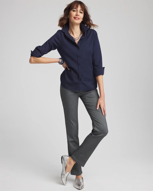 Brigitte Diamond Print Slim Pants - image 2